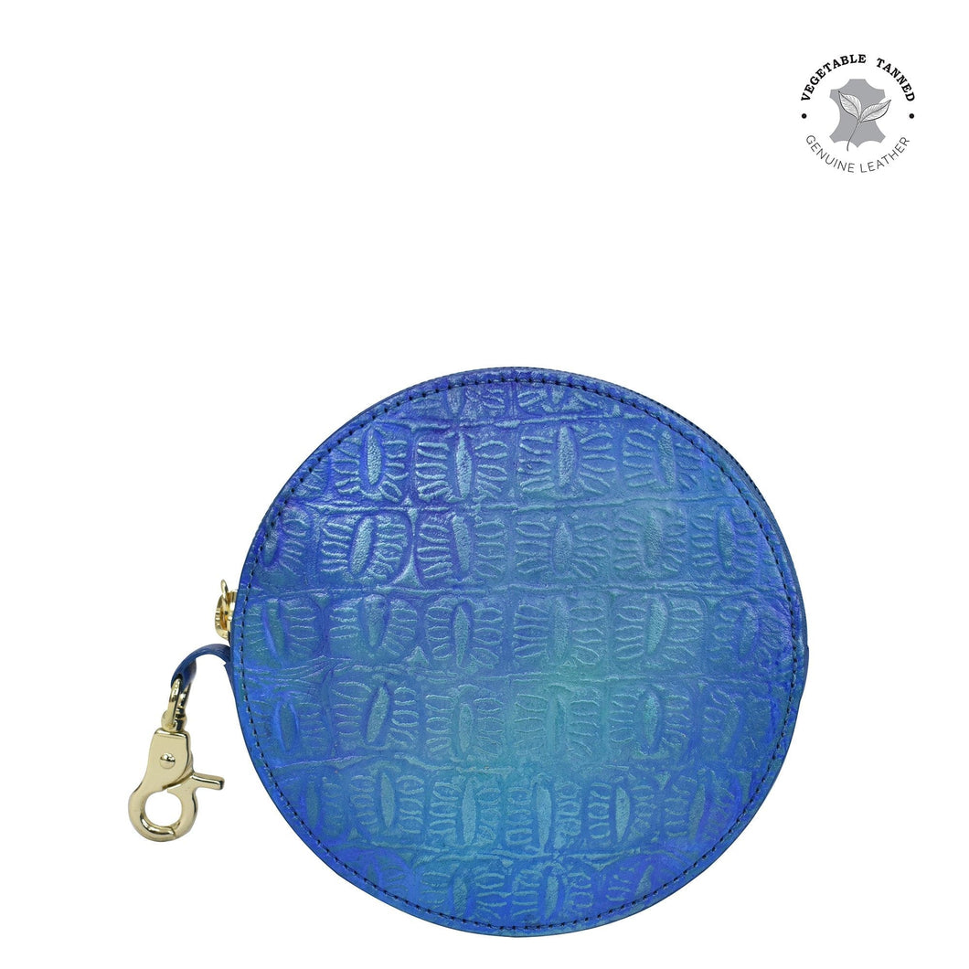 Buy Leatherology Navy Blue Round Coin Pouch Online at desertcartINDIA